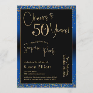 Invitación Saludos a los 50 años de la sorpresa de la fiesta