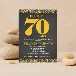 Invitación Saludos a los 70 años 70º cumpleaños