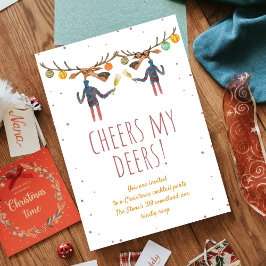 Invitación Saludos a mi Fiesta de cócteles de los Navidades d