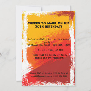 Invitación Saludos A Otro Año (Hombres)
