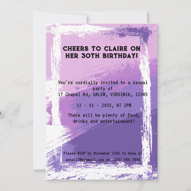 Invitación Saludos A Otro Año (Mujeres) (Anverso)