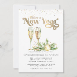 Invitación Saludos a un Año Nuevo | Sparkling Champagne