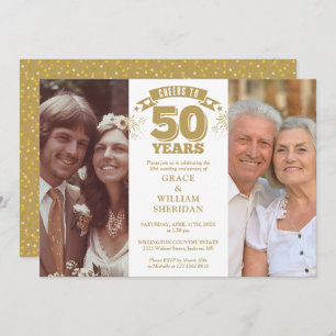 Invitación Saludos al 50° Aniversario Boda 2 Foto