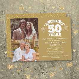 Invitación Saludos al 50° Aniversario Boda 2 Foto