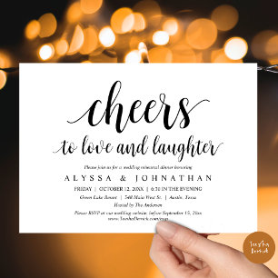 Invitación Saludos al amor y la risa, ensayo Boda