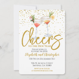 Invitación Saludos al Fiesta de Año Nuevo