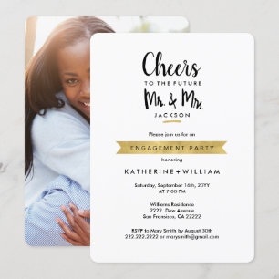 Invitación Saludos al futuro del Sr. y la Sra. Engagement Par