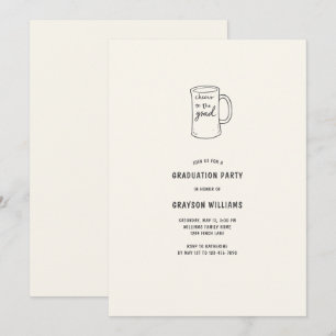 Invitación Saludos al Grad Beer Mug Graduation Party