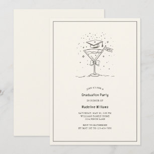 Invitación Saludos al Grad Martini Graduation Party