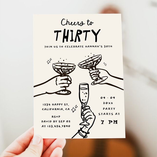 Invitación Saludos atraídos por la mano a la fiesta de cumple (Subido por el creador)