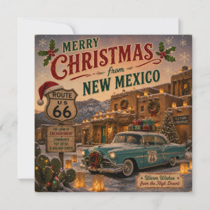 Invitación Saludos de la ruta 66 de Albuquerque Luminaria