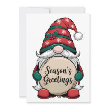 Saludos de la temporada de navidades Gnome
