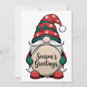 Invitación Saludos de la temporada de navidades Gnome