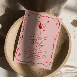 Invitación Saludos De Mano A Treinta Quirky Cumpleaños 30