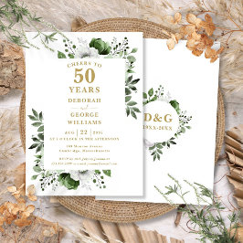 Invitación Saludos De Oro Al Aniversario Boda De 50 Años