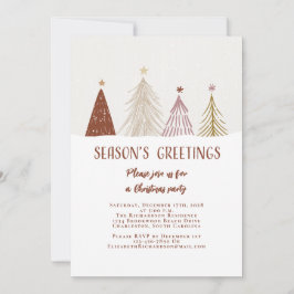 Invitación Saludos de temporada Árboles de Navidad Fiesta Ele