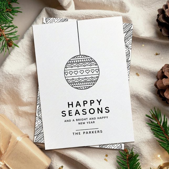 Invitación Saludos de temporada de Bola de Navidad (Subido por el creador)