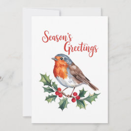 Invitación Saludos de Temporada de Robin Alegre