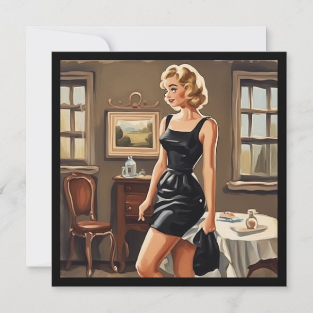 Invitación Saludos del LBD: Elegancia simple para cada ocasió (Anverso)