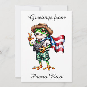 Invitación Saludos desde Puerto Rico Rana Coqui Boricua 