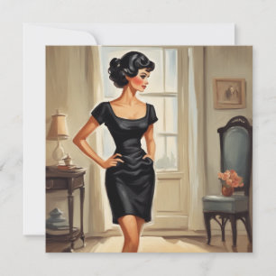 Invitación Saludos elegantes del LBD: Clásica y Versátil