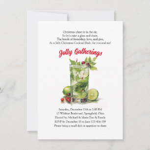Invitación Saludos festivos y cócteles festivos