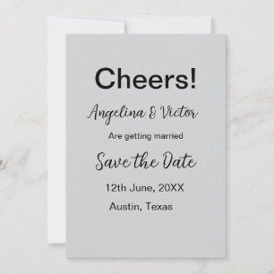 Invitación Saludos guarda la fecha simple minimalista moderno