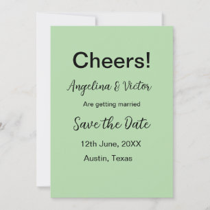 Invitación Saludos guarda la fecha simple minimalista moderno