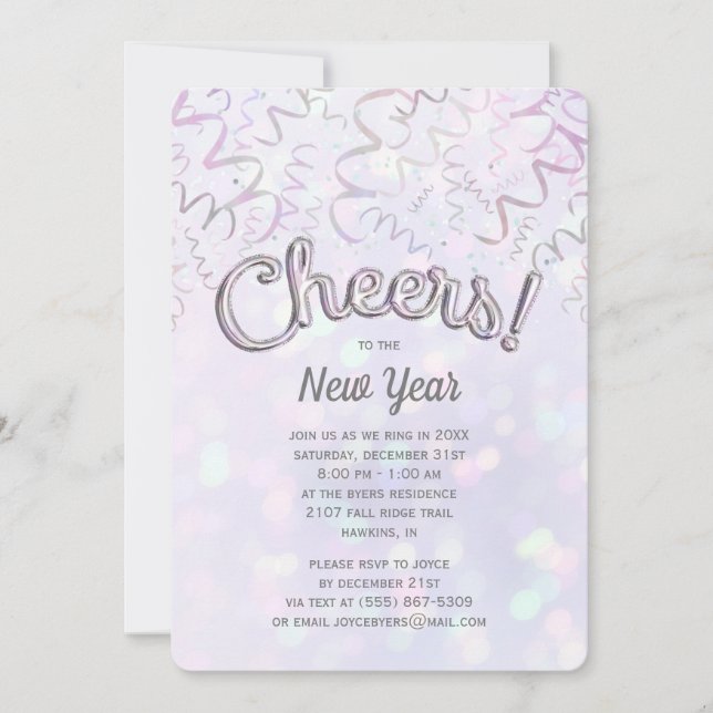 Invitación Saludos irlandeses Bokeh Nochevieja (Anverso)