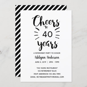 Invitación Saludos modernos a la jubilación