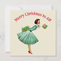 Saludos navideños de 1950 de Vintage Lady