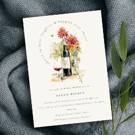 Invitación Saludos para amar a la ducha de novias con flores 