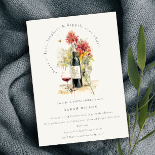 Invitación Saludos para amar a la ducha de novias con flores 