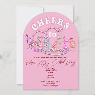 Invitación Saludos Para Amar Al Día de San Valentín De Cóctel