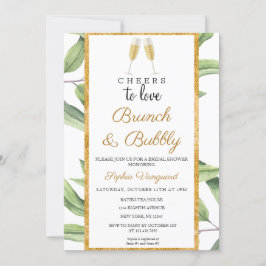 Invitación Saludos para amar al Fiesta de Brunch & Bubbly Bri