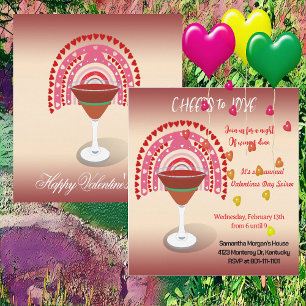Invitación Saludos para amar al Fiesta de cócteles Valentine 