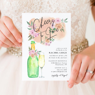 Invitación Saludos para amar el brunch de champagne de novias