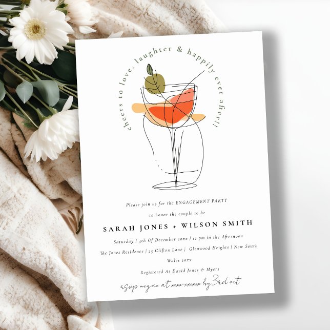 Invitación Saludos para amar el compromiso moderno con el vin (Subido por el creador)