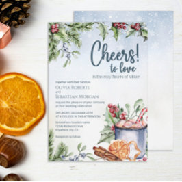Invitación Saludos para amar la Boda de Invierno del Cacao Ca