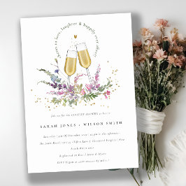 Invitación Saludos para amar la ducha de Parejas Florales de