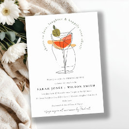 Invitación Saludos para amar la ducha moderna de Boda de Cóct