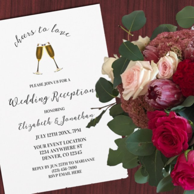 Invitación Saludos Para Amarre La Recepción De Bodas De Gafas (Subido por el creador)