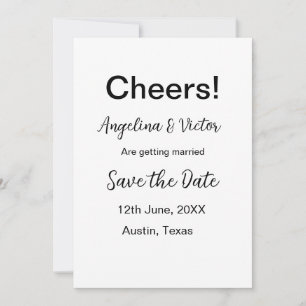 Invitación Saludos para salvar la fecha simple minimalista mo