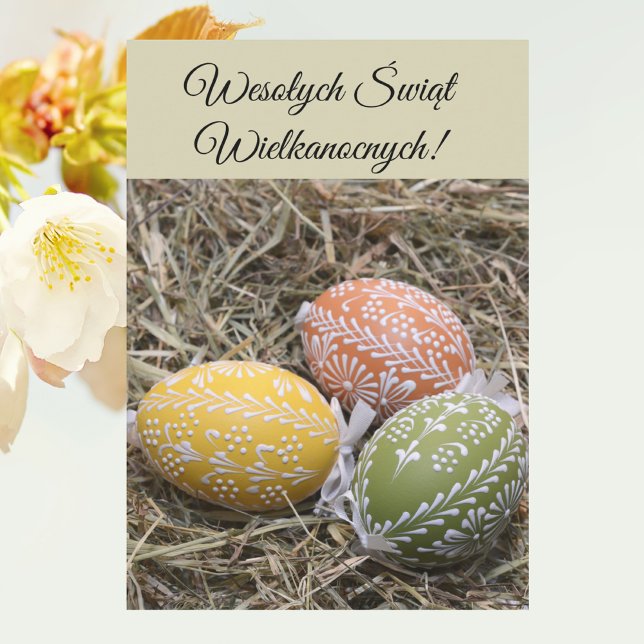 Invitación Saludos polacos de Pascua Wesolych Swiat (Subido por el creador)