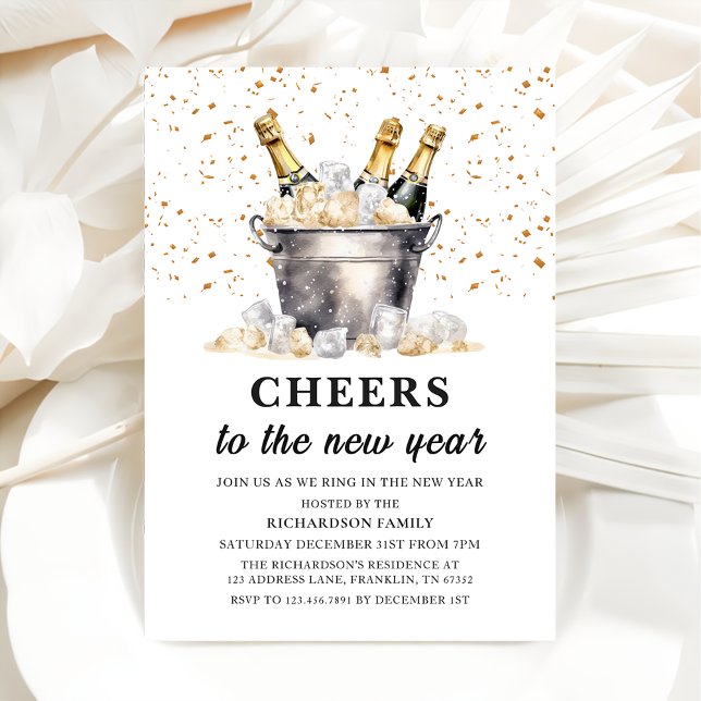 Invitación Saludos presupuestales de Champagne al Fiesta de A (Subido por el creador)