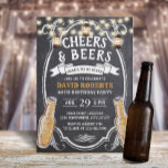 Invitación Saludos y cerveza Rustic Chalkboard 40 cumpleaños<br><div class="desc">Animación y cerveza Rústica Cartel 40 invitaciones de cumpleaños.</div>