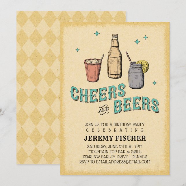 Invitación Saludos y cervezas (Anverso / Reverso)