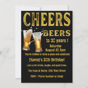 Invitación Saludos y cervezas 30° cumpleaños