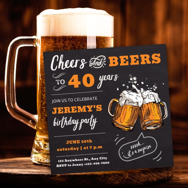 Invitación Saludos y cervezas 40° cumpleaños (Subido por el creador)