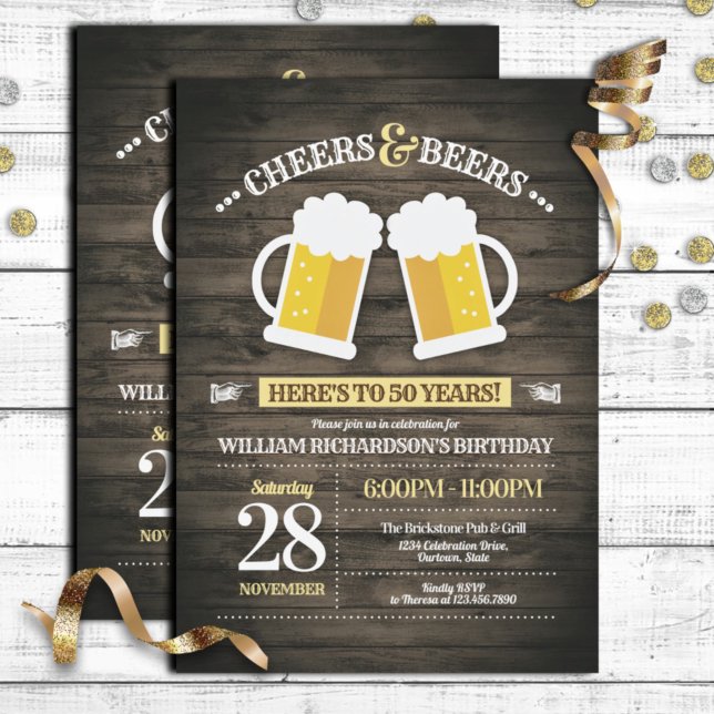 Invitación Saludos y cervezas 50° cumpleaños (Subido por el creador)